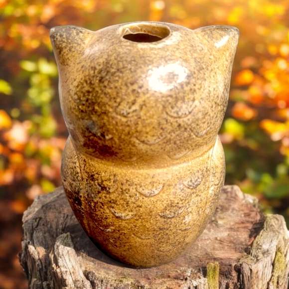 Brown Owl Candle Holder - Picture 2 of 4